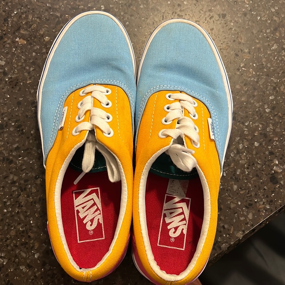 Vans Multicolored Authentic style shoes.  Like new condition